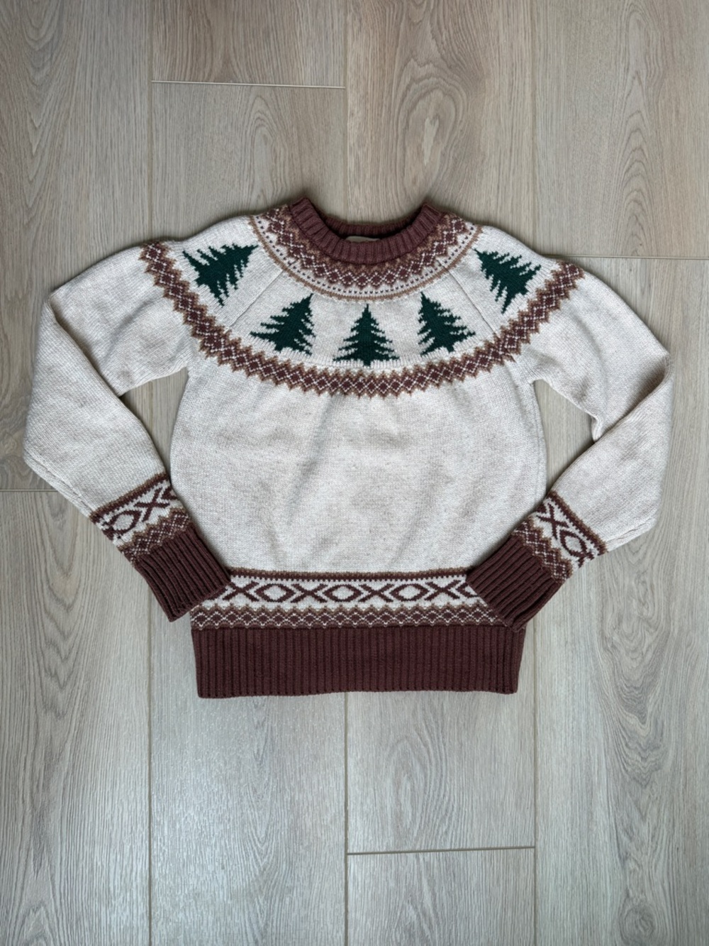 Kiel James Patrick Evergreen Tree Fair Isle Sweater Northern Pines Christmas KJP